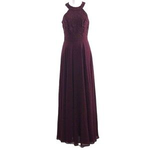 Lulus Picture Perfect Floral Crochet Lace Overlay Maxi Dress Womens Small